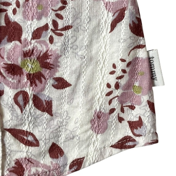 Rare Vintage Y2K Tommy Jeans Floral Country Western Pearl Snap Blouse Sz Large - Picture 6 of 10